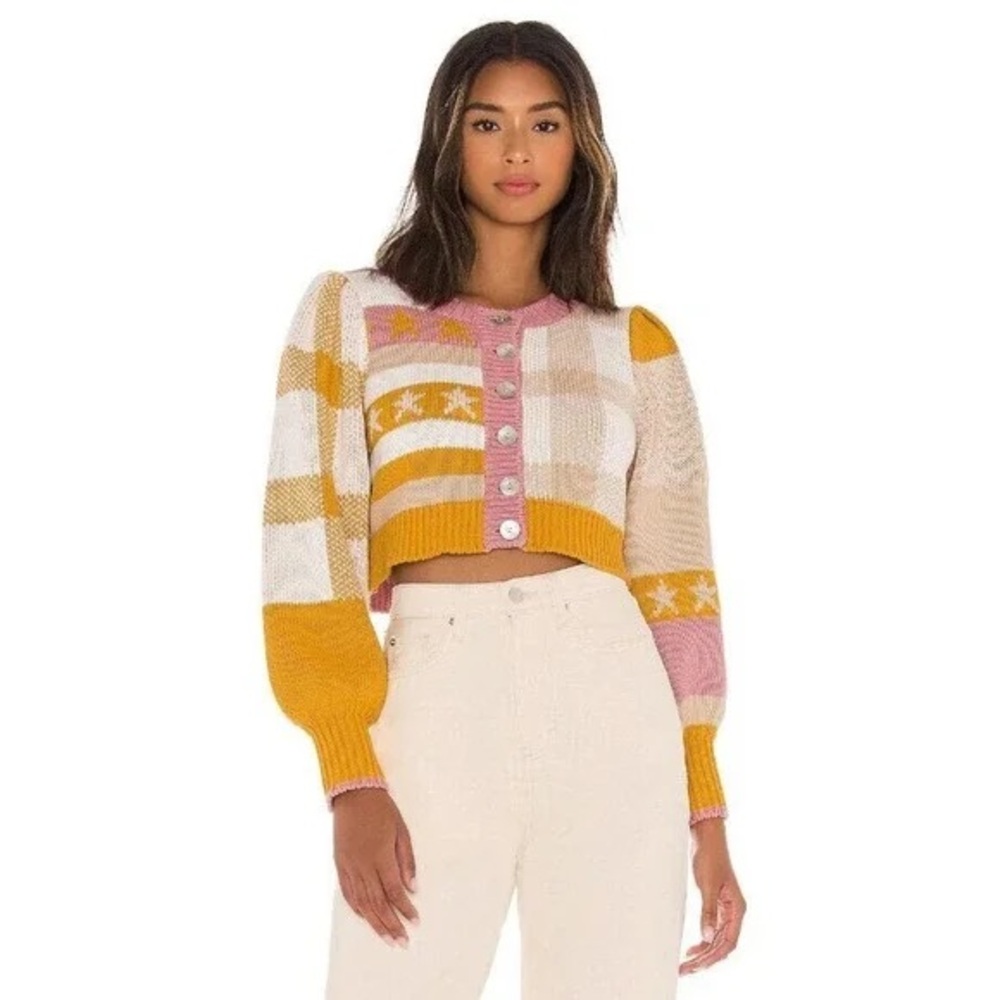 Loveshackfancy Bedford Patchwork Sweater - image 1